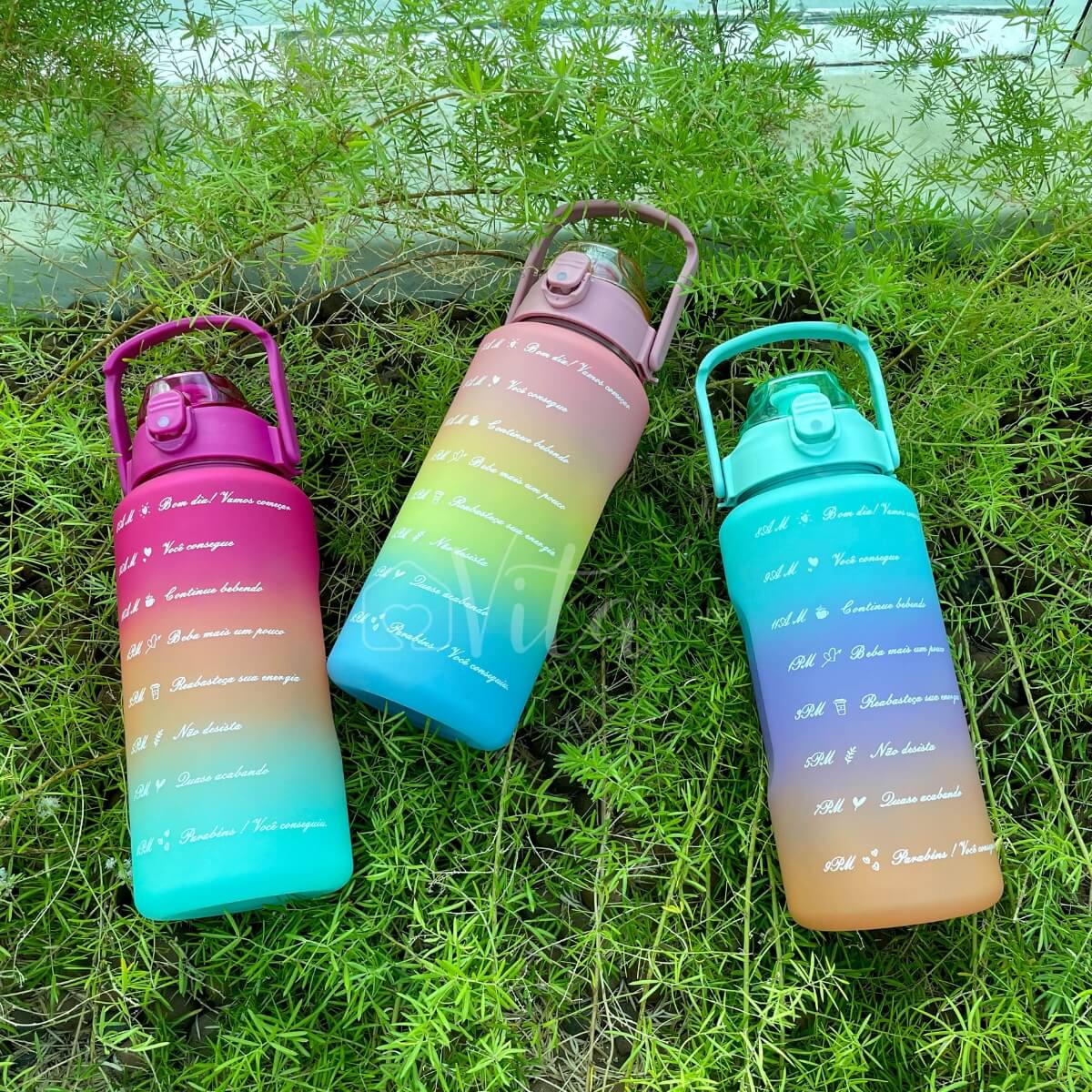 Garrafa Rainbow© 2L + BRINDE: Garrafa de 800ml e Garrafa de 250ml