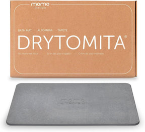 Momo Lifestyle Tapete para Banheiro de Terra Diatomácea Drytomita, Seca Rápido para Saída de Box, Antiderrapante (Cinza Grafite, 80 x 50 cm)