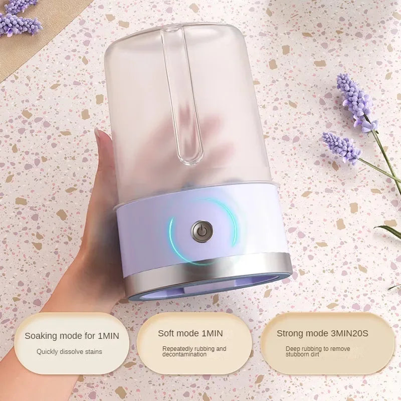 Lavadora portátil sem fio para roupas íntimas e meias, mini lavadora recarregável para viagens, casa e dormitório com copo de lavanderia